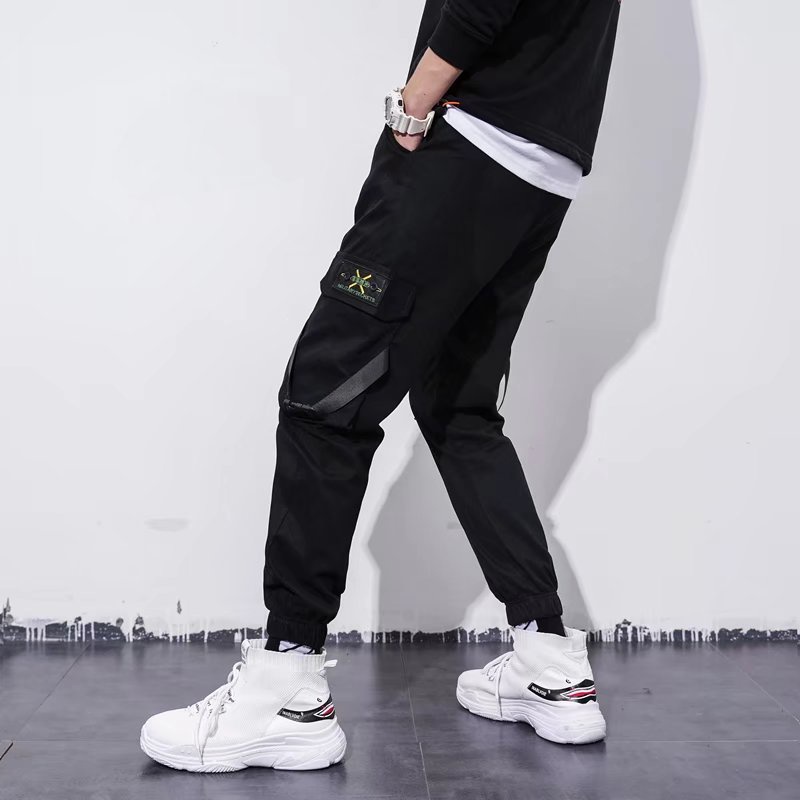 Quần ống rộng phong cách hiphop đường phố Hàn Quốc chất lượng cao size S-5XL cho nam