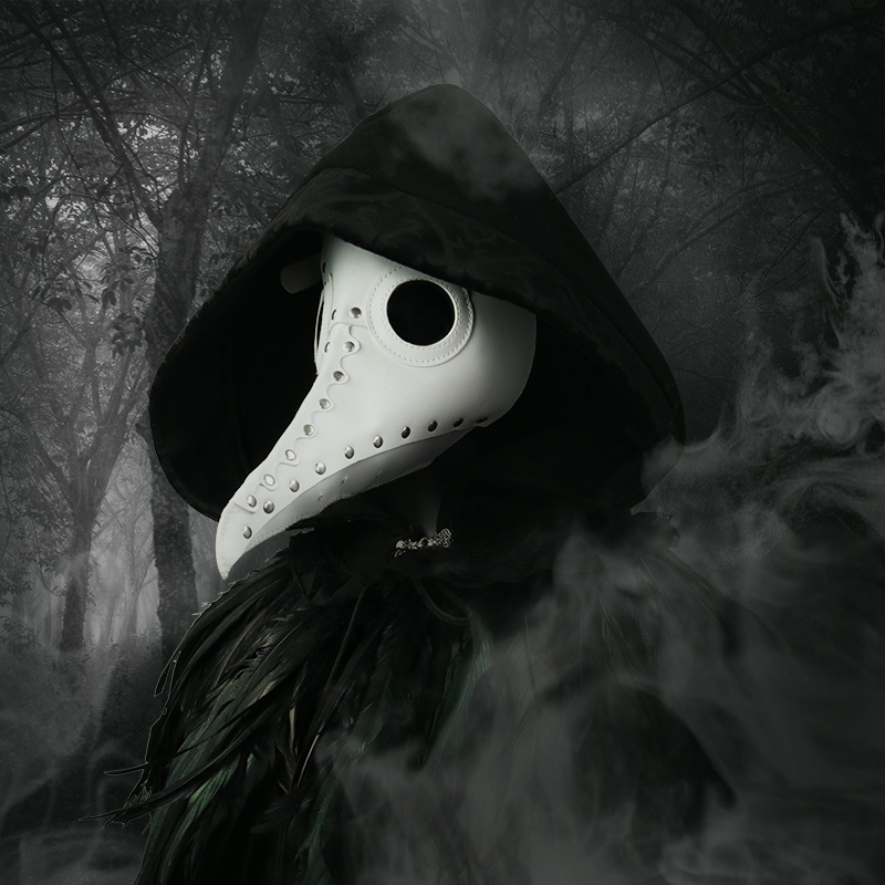 Mặt nạ hóa trang Halloween nhân vật Doctor Crow Dungeon Hero Beak màu đen