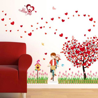 Sticker dán tường, Decal dán tường phòng ngủ, phòng cưới Tranh Couple mẫu số 2 - Amy Wall Stickers