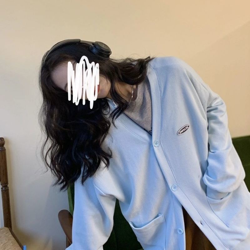 Unique1588 😍💘😻 Áo khoác cardigan dệt kim tay dài dáng rộng phong cách Hàn Quốc
