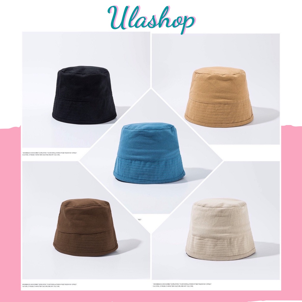 PK009 Mũ BUCKET vành ngắn cụp phong cách retro