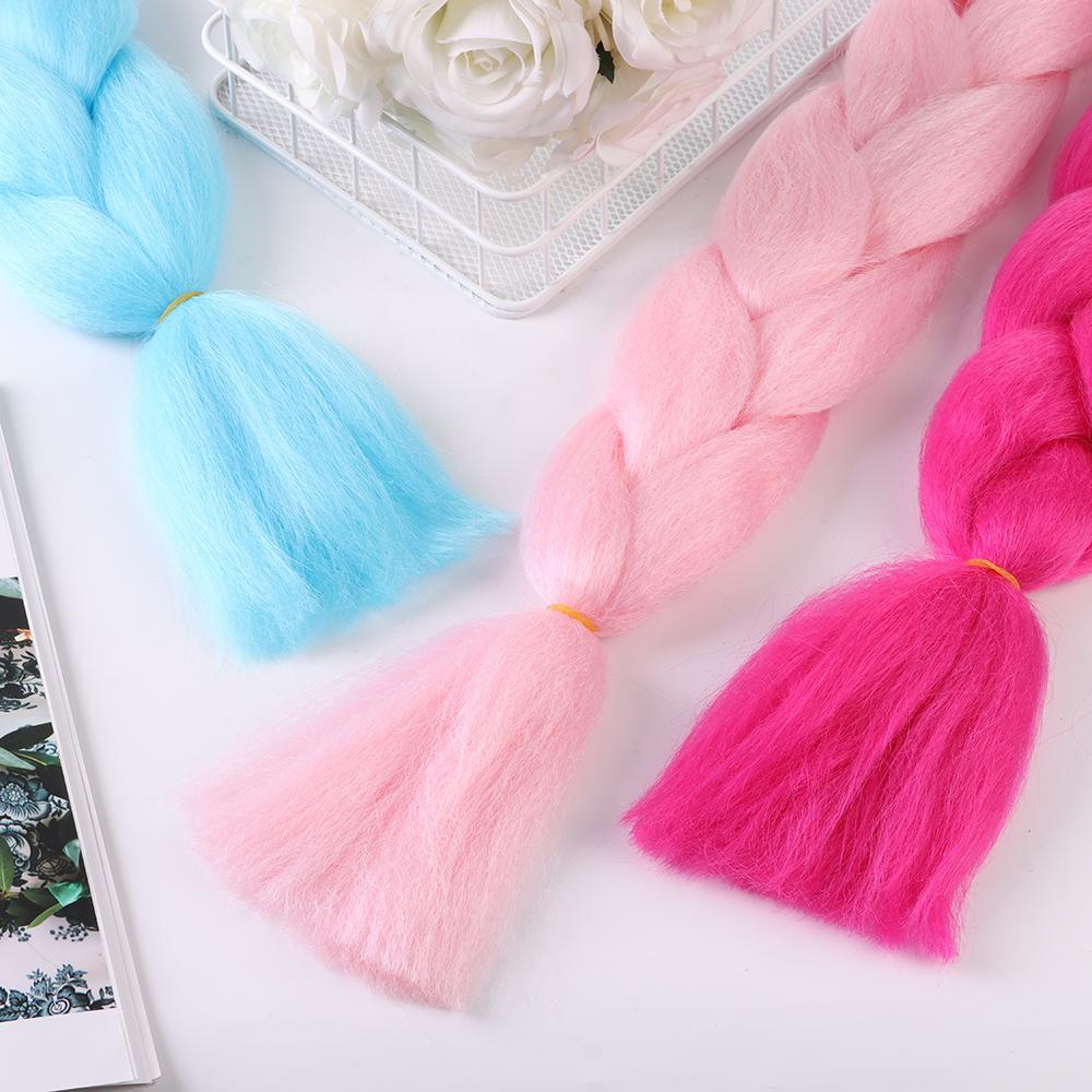 Bím Tóc Giả 24inch Bằng Sợi Tổng Hợp Kháng Nhiệt Màu Ombre