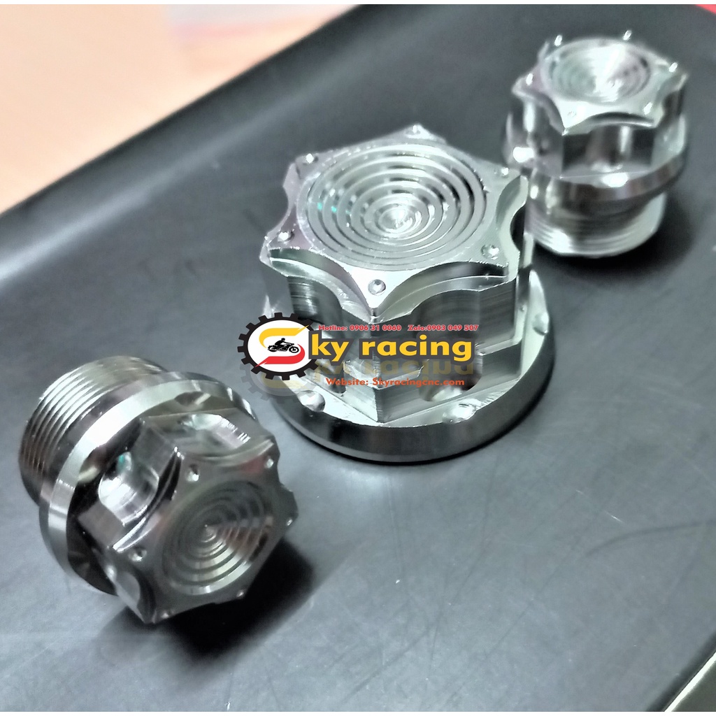 Ốc chản pa inox 304 kiểu thái gắn cho xe Sonic, Raider Fi