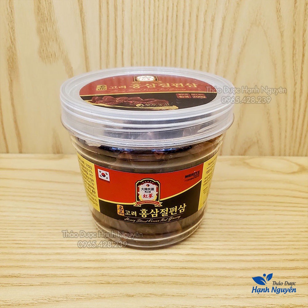 Hồng sâm thái lát tẩm mật ong Sambok (hộp 200g) - Thảo Dược Hạnh Nguyên