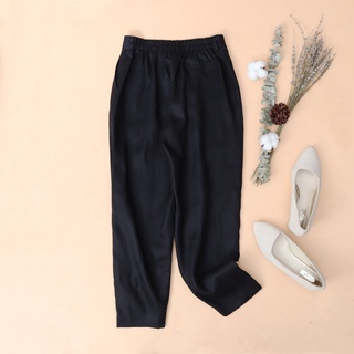 Quần côn Linen baggy KACHISA màu đen