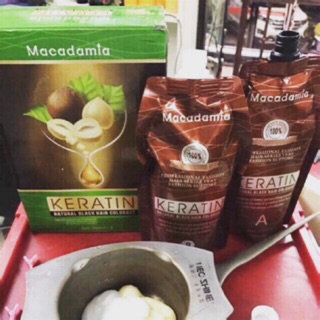Nhuộm đen phủ bạc thảo dược keratin collagen macadamia