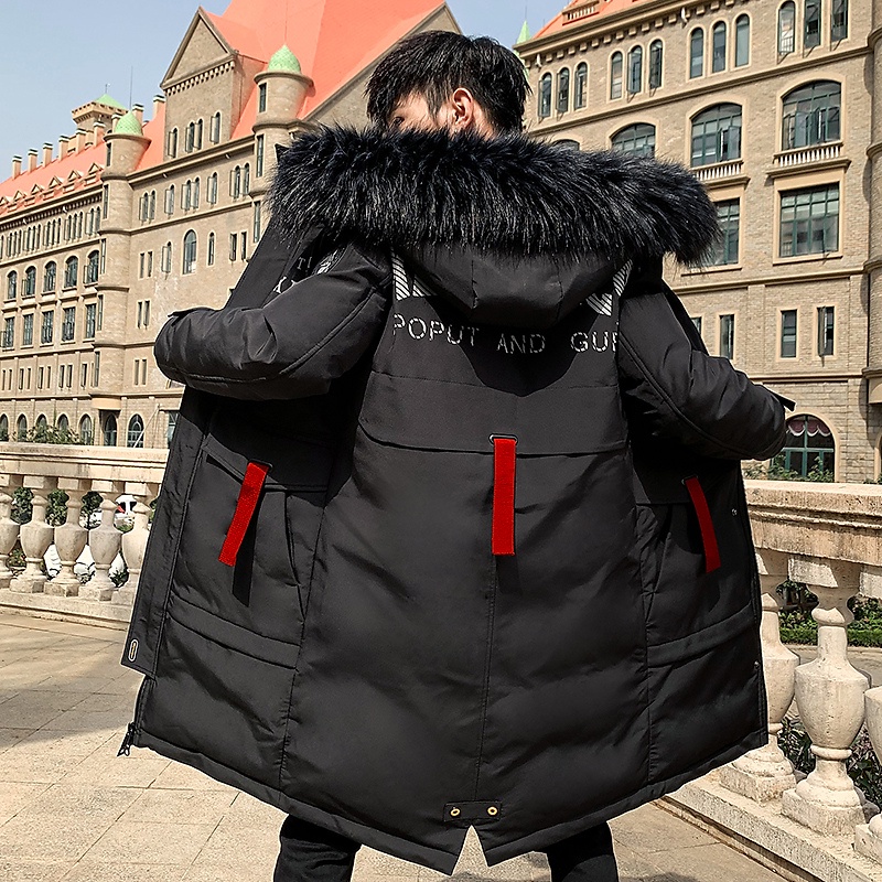 Áo phao nam mũ lông dáng dài siêu dày siêu ấm áo đại hàn phong cách hàn quốc buycheapmore