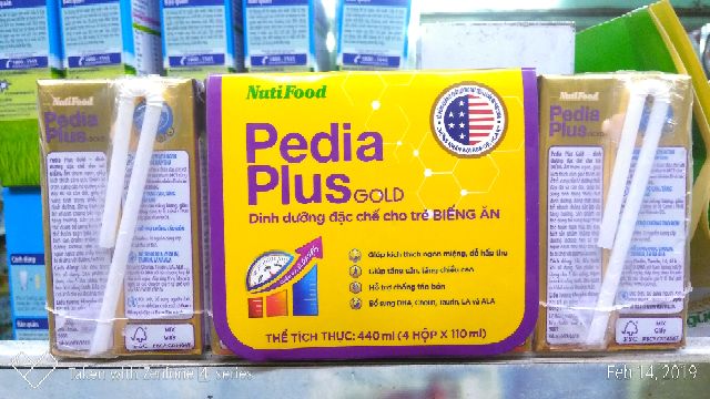 Lốc 4 hộp Pedia Plus Gold 110ml