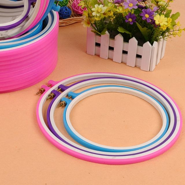 Khung thêu, bàn căng nhiều màu 9 - 27cm