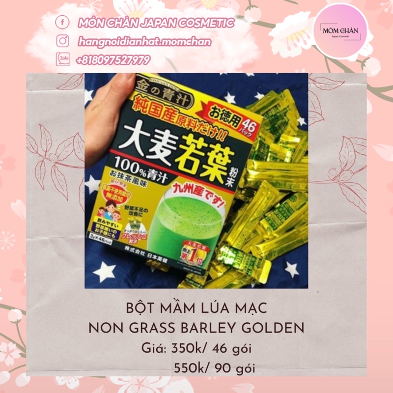 (HÀNG PICK STORE NHẬT - ORDER ) BỘT MẦM LÚA MẠCH NON GRASS BARLEY GOLDEN NHẬT BẢN