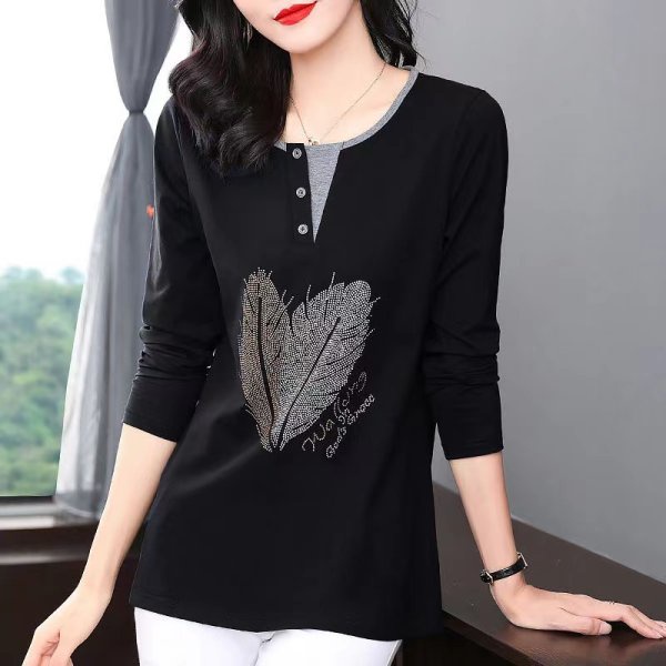 NRVP Áo Thun Nữ Oversized Dài Tay Dáng Rộng