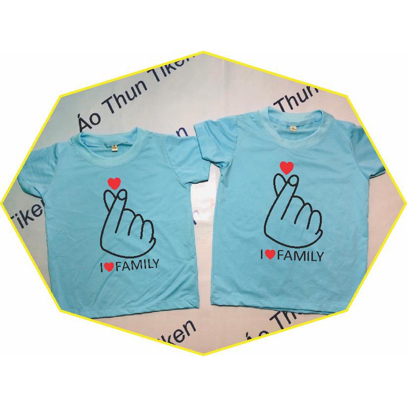 ÁO THUN GIA ĐÌNH IN THẢ TIM SIÊU HÓT SIÊU ĐẸP