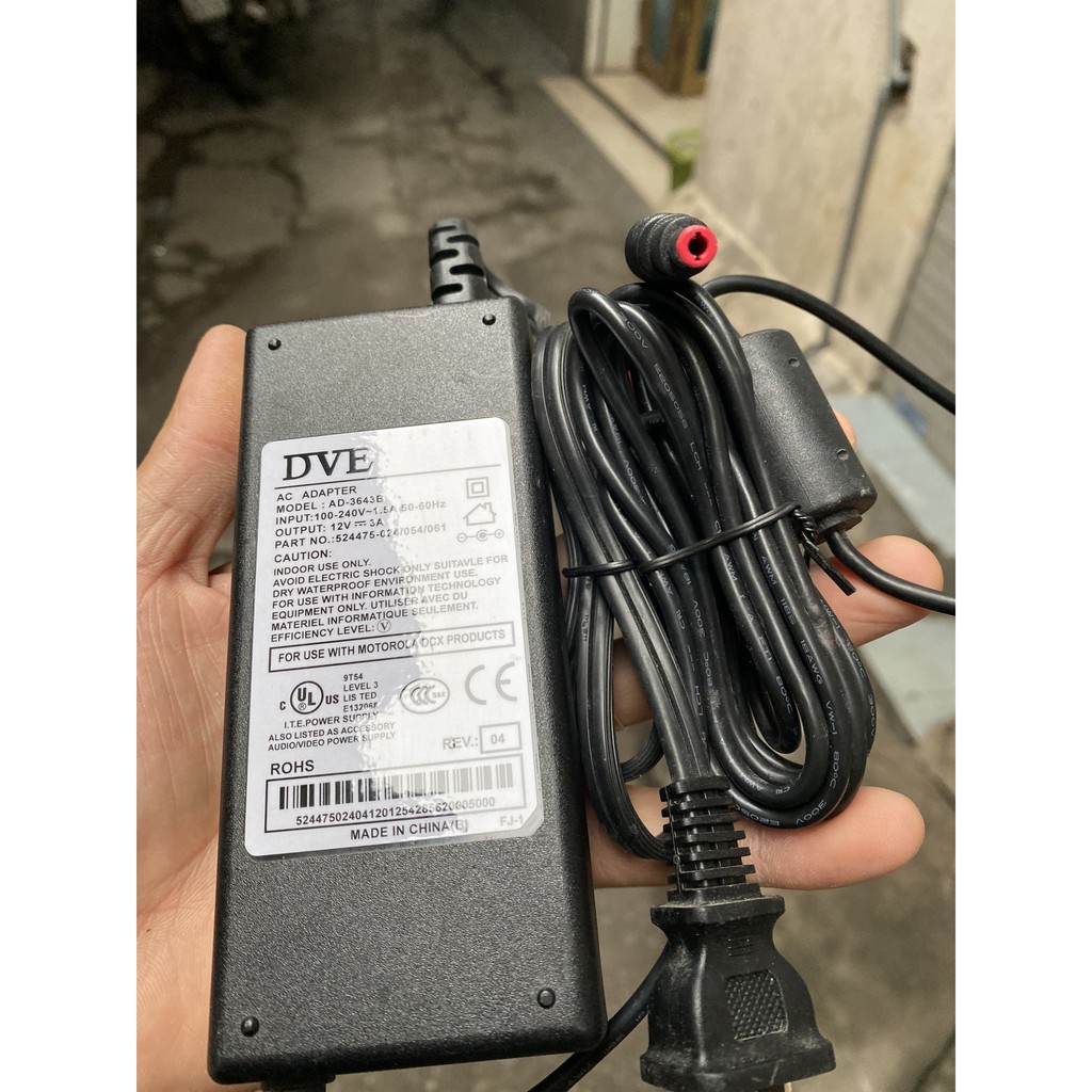 Nguồn 12v 3A DVE dùng cho màn hình , nguồn camera