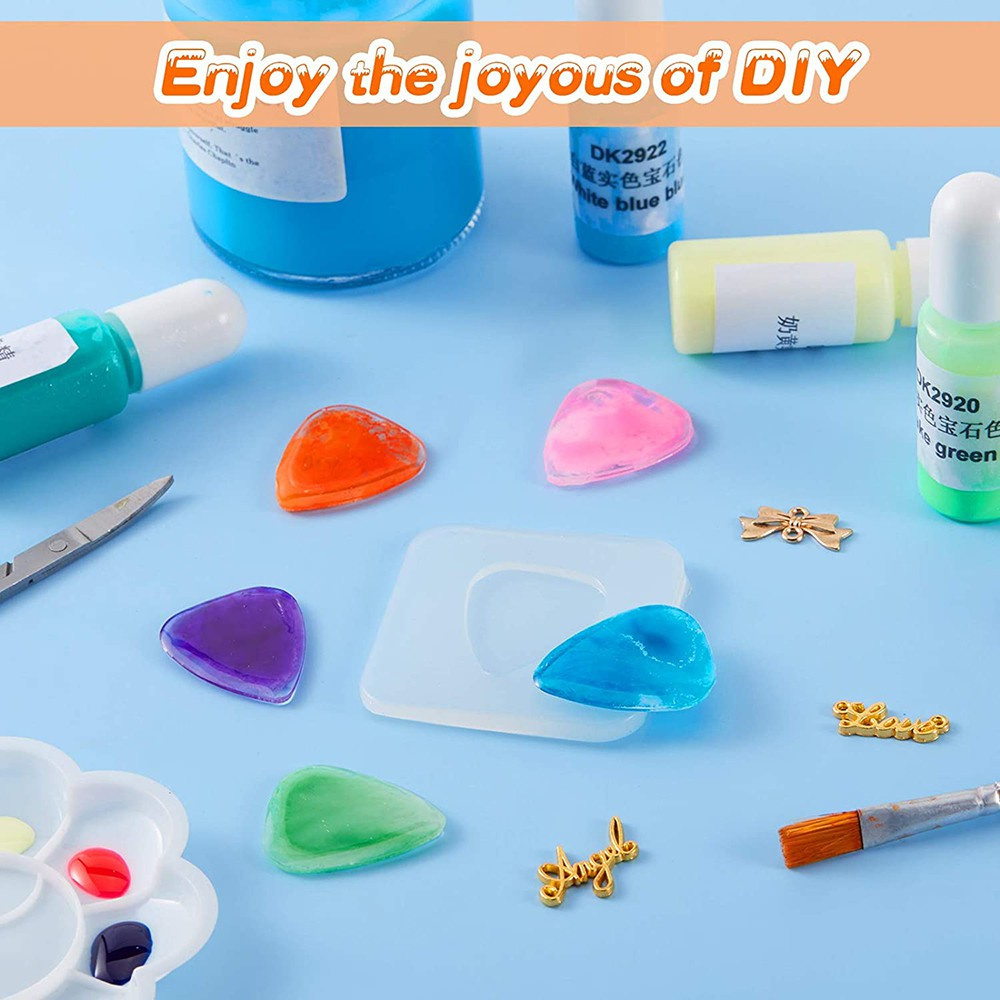 Khuôn silicon đúc nhựa resin Epoxy làm miếng pick gảy đàn guitar thủ công mỹ nghệ