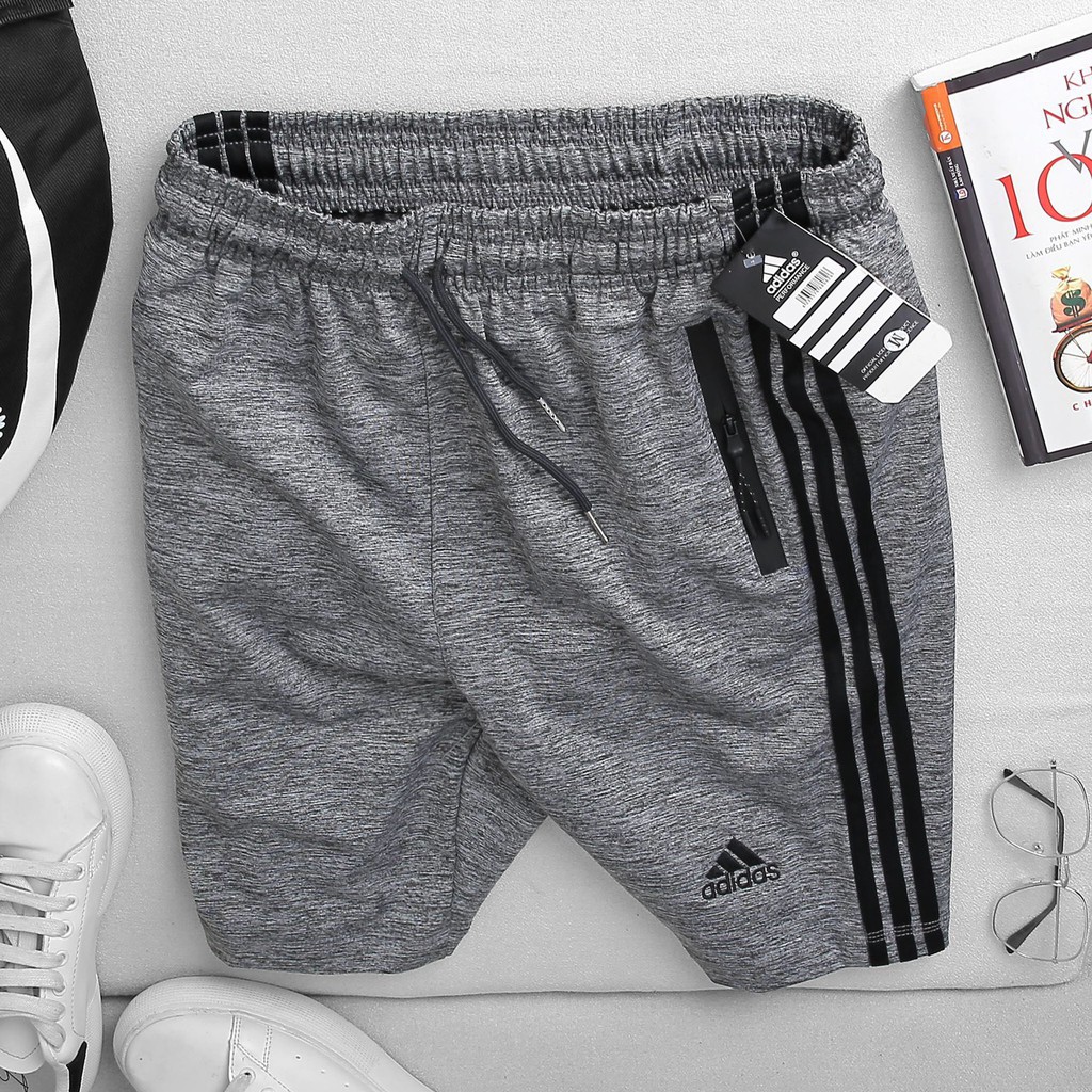 Quần short nam thể thao - quần đùi ba sọc nam cao cấp khóa kéo chống nước QS13 | BigBuy360 - bigbuy360.vn