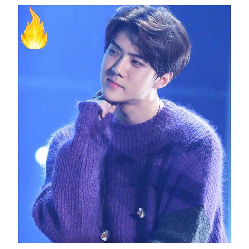 Bộ tranh đính đá tự làm 30X40cm hình nhóm nhạc EXO