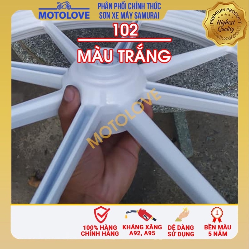 Sơn Sịt Samurai Chính Hãng Màu Trắng 102