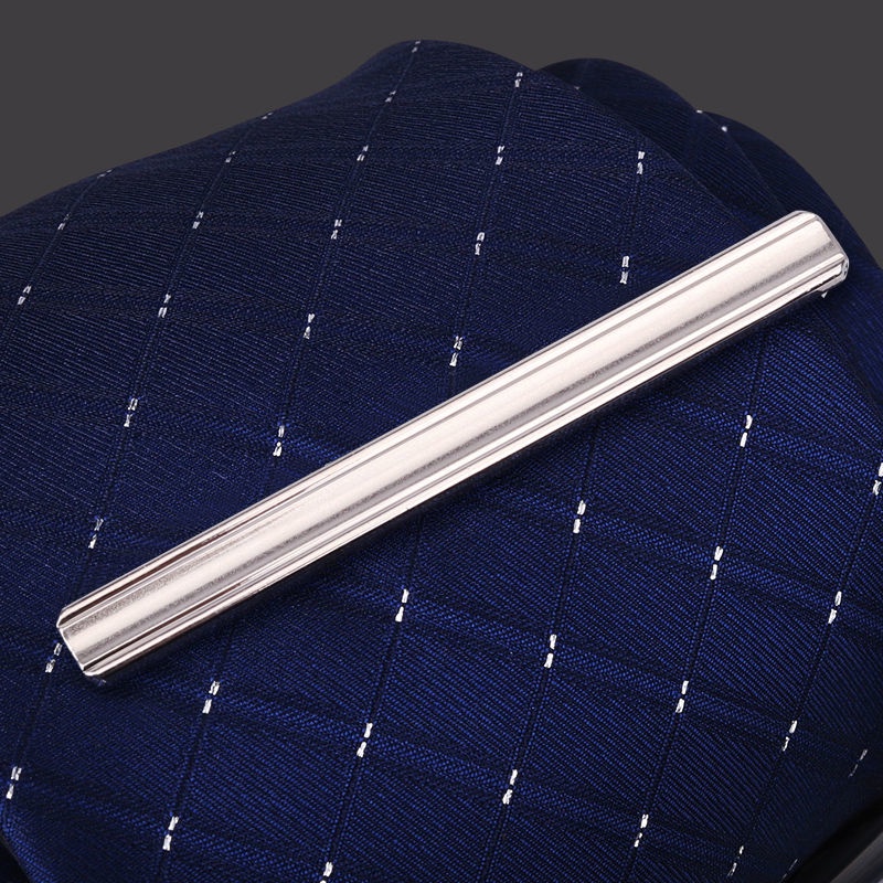 Kẹp Cà Vạt Màu Vàng/Bạc Phong Cách Hàn Quốc Đơn Giản Thời Trang Sang Trọng Cho Nam