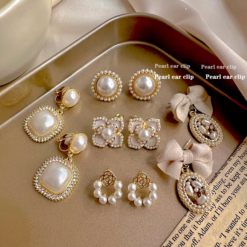 Bộ Khuyên Tai Ngọc Trai Phong Cách Pháp Sang Trọng 925 2023