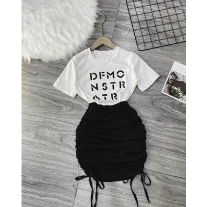 CHÂN VÁY RÚT DÂY HAI BÊN ÔM BODY ( KÈM QUẦN TRONG) CÓ 4 MÀU