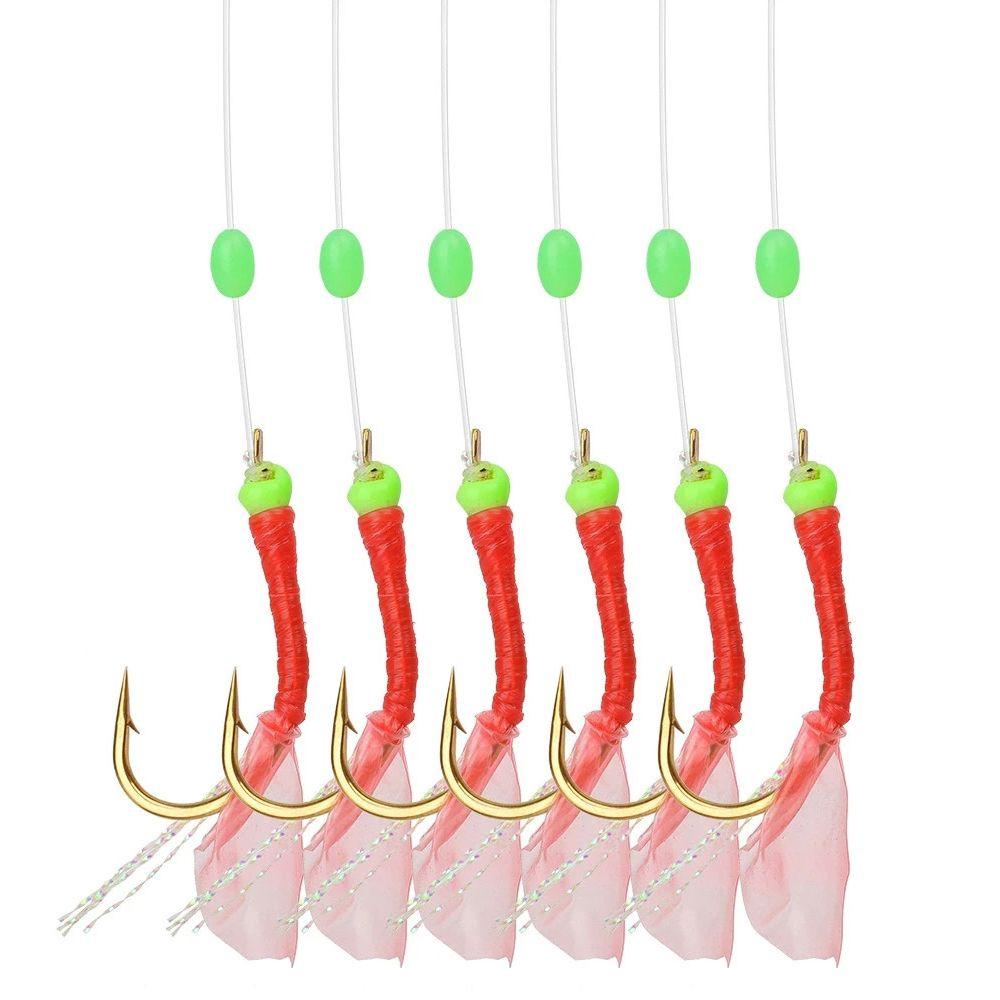 Danilo Dây Móc Câu Cá Đính Hạt Và Lông Vũ Phát Sáng Nhân Tạo