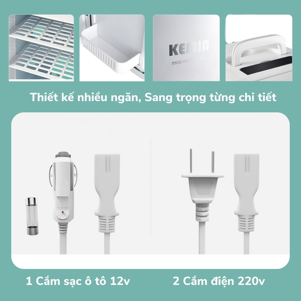 Tủ Lạnh Mini Kemin 25L 2 Chiều Nóng Lạnh Có Điều Chỉnh Nhiệt Cao Cấp Nội Địa Trung - Bảo Hành Chính Hãng Trên Toàn Quốc