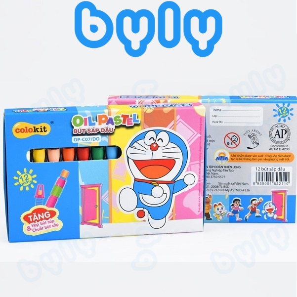 [Ship Hỏa Tốc] Hộp bút sáp dầu Doraemon 𝑻𝒉𝒊𝒆̂𝒏 𝑳𝒐𝒏𝒈 Colokit, OP-C09/DO - OP-C07/DO - ByLy Store