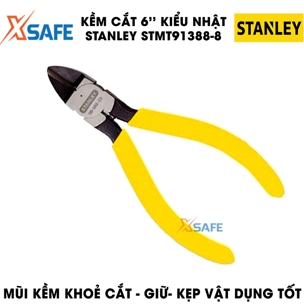 Kềm cắt 6 INCH kiểu Nhật STANLEY STMT91388-8 độ sắc bén cao Kìm Stanley tay cầm thoải mái, chịu lực, chịu nhiệt tốt
