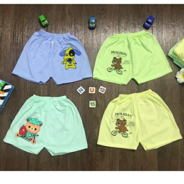 Set 10 quần đùi in mông cho bé
