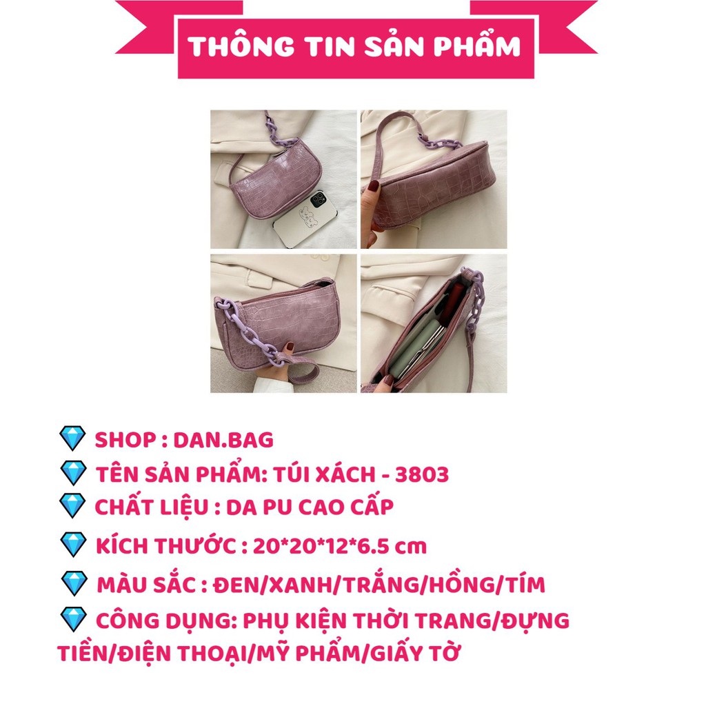 Túi Xách Nữ Đẹp Mini da PU kẹp nách cao cấp có vân mềm mại xinh xắn mã 3803 | BigBuy360 - bigbuy360.vn