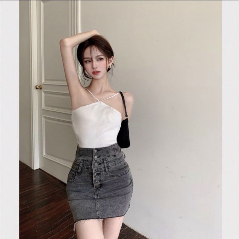 Áo kiểu dây mảnh tròng cổ không tay siêu hot sexy(tv2)