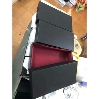 [Giá Sỉ​] Hộp đựng ví nữ - Hộp đựng bóp nữ - Hốp giấy decan đen lót vải sang trọng