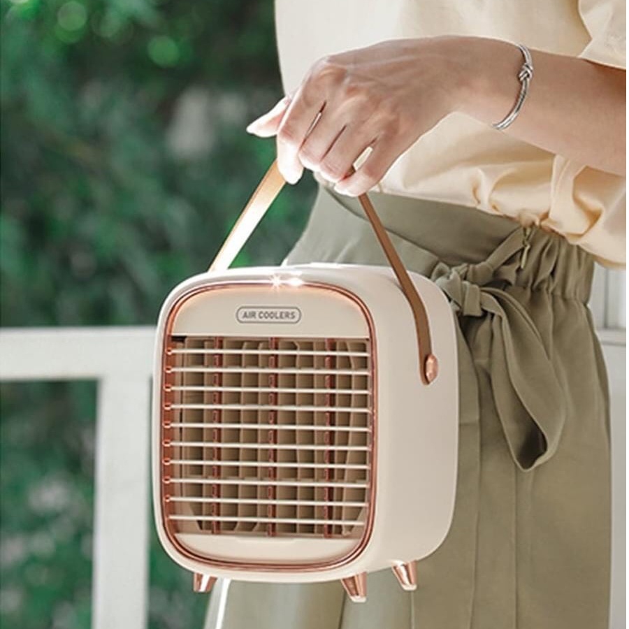 Quạt điều hoà hơi nước để bàn văn phòng tích điện,pin sạc USB