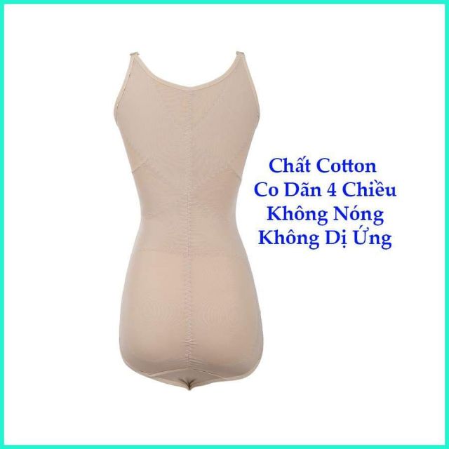 Áo gen định hình triệt tiêu mỡ liền thân kéo khóa
