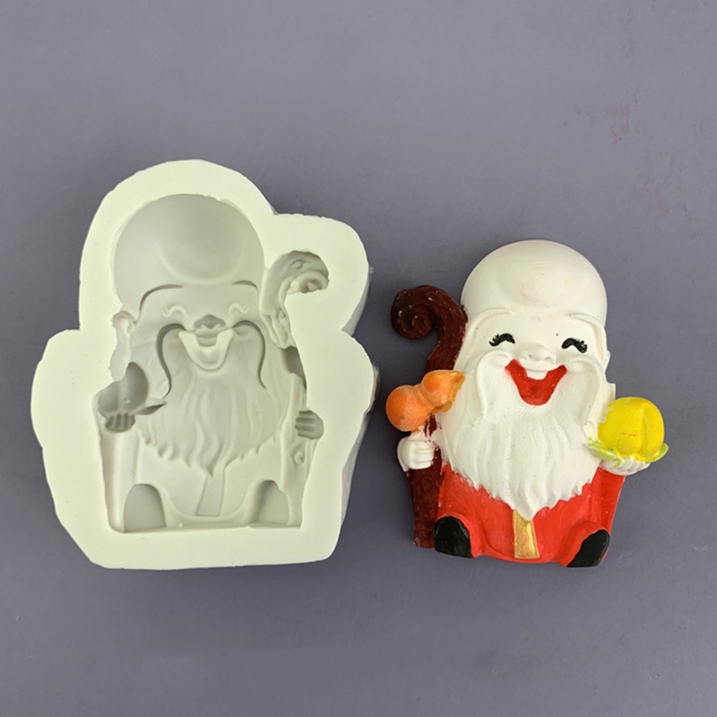 Khuôn silicone Tạo Hình Làm Bánh Kẹo Hình Người Già 3d