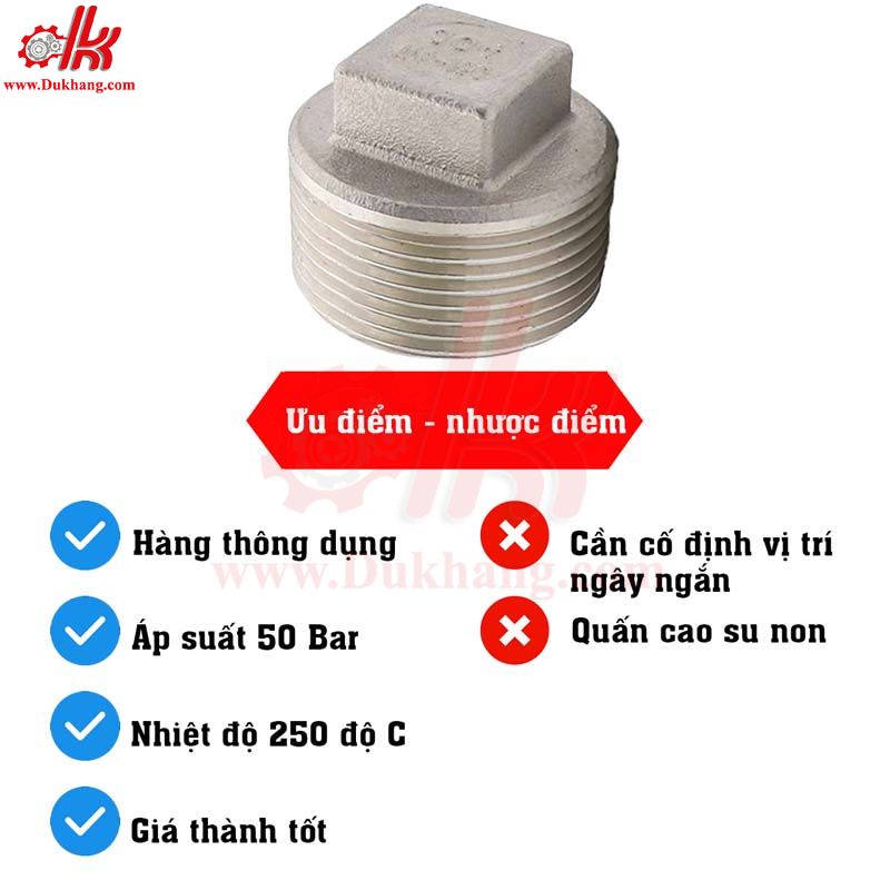 Bít ren ngoài inox 304