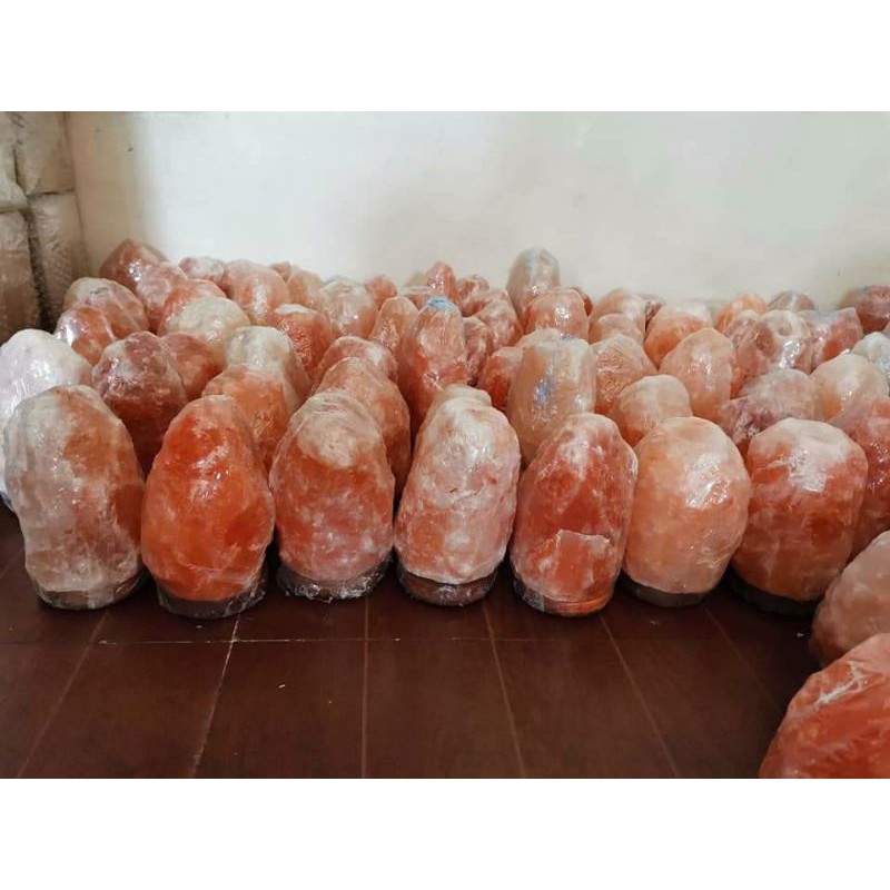 Đèn Đá Muối Himalaya Pakistan Tự Nhiên 13000g + Đèn + 100g Muối Tắm Hoặc Ăn Himalaya