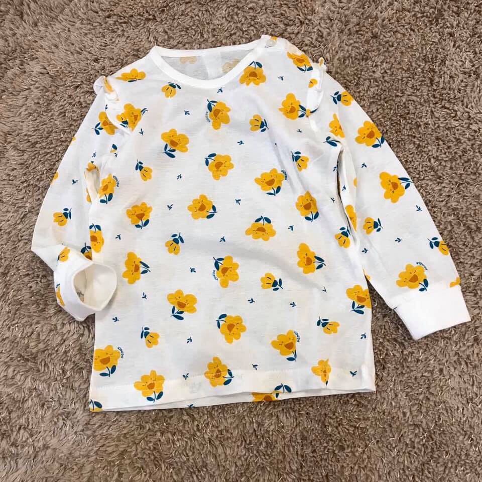 bộ bé gái cotton giấy hoa mai siêu xinh