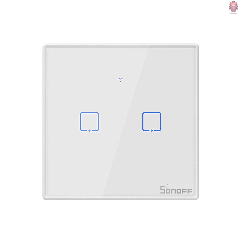 GOOGLE Công Tắc Đèn Thông Minh WiFi Thông Minh SONOFF T2UK2C-TX 2 Gang 433Mhz RF Điều Khiển Từ Xa Tiện Dụng