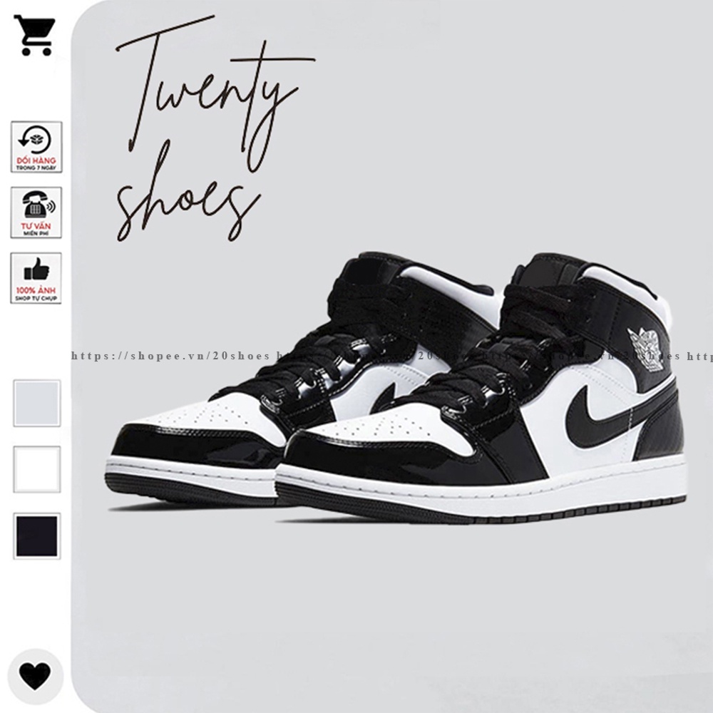 Giày Thể Thao Nam Nữ Cổ Cao, Giày Sneaker PANDAA Đen Trắng Full Box 20SHOES | BigBuy360 - bigbuy360.vn