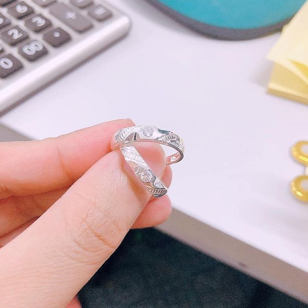 Nhẫn Đôi JQN Nhẫn Bạc Thật D16