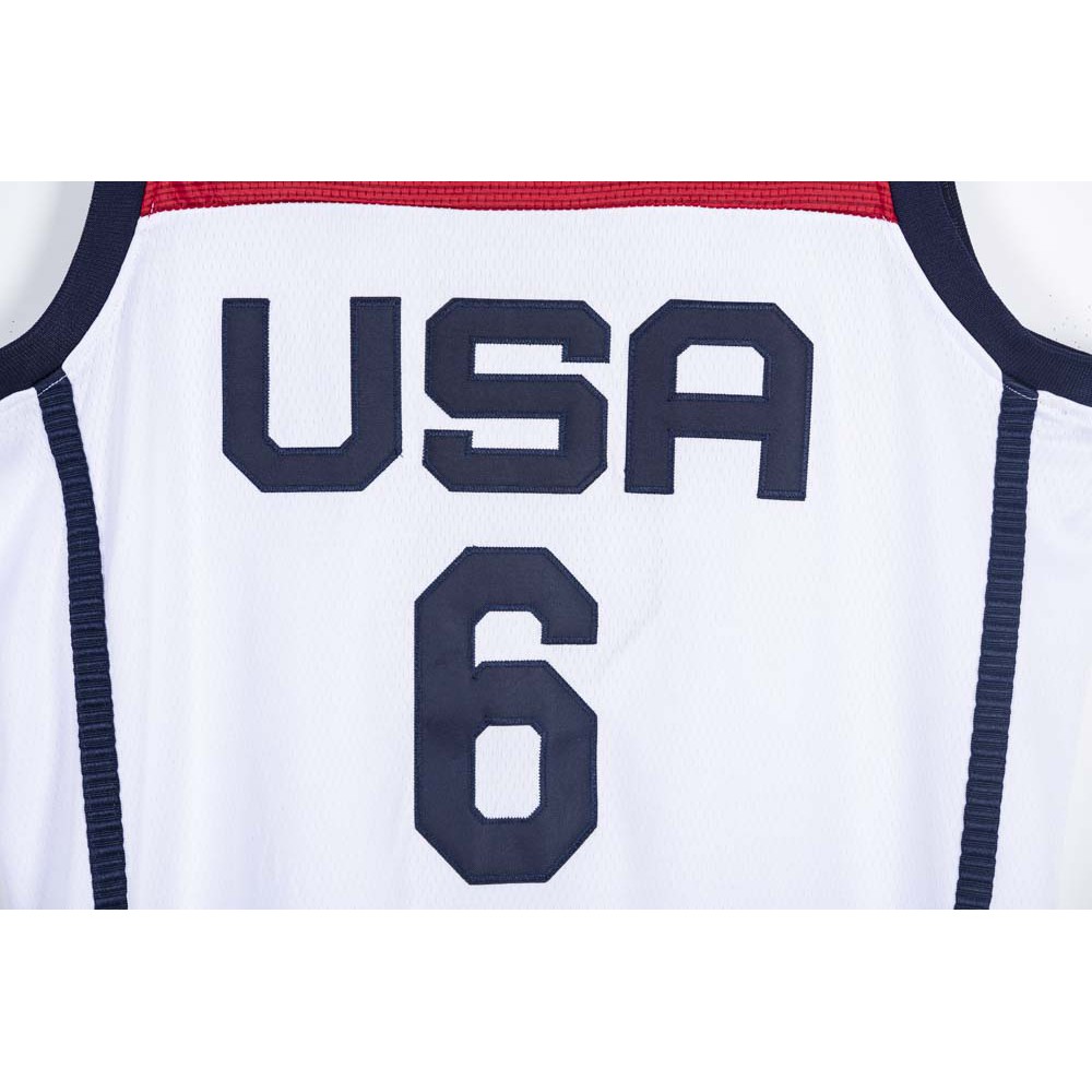 Áo thun bóng rổ số 6 LILLARD 2021 Olympic NBA Jersey tùy chọn kích thước
