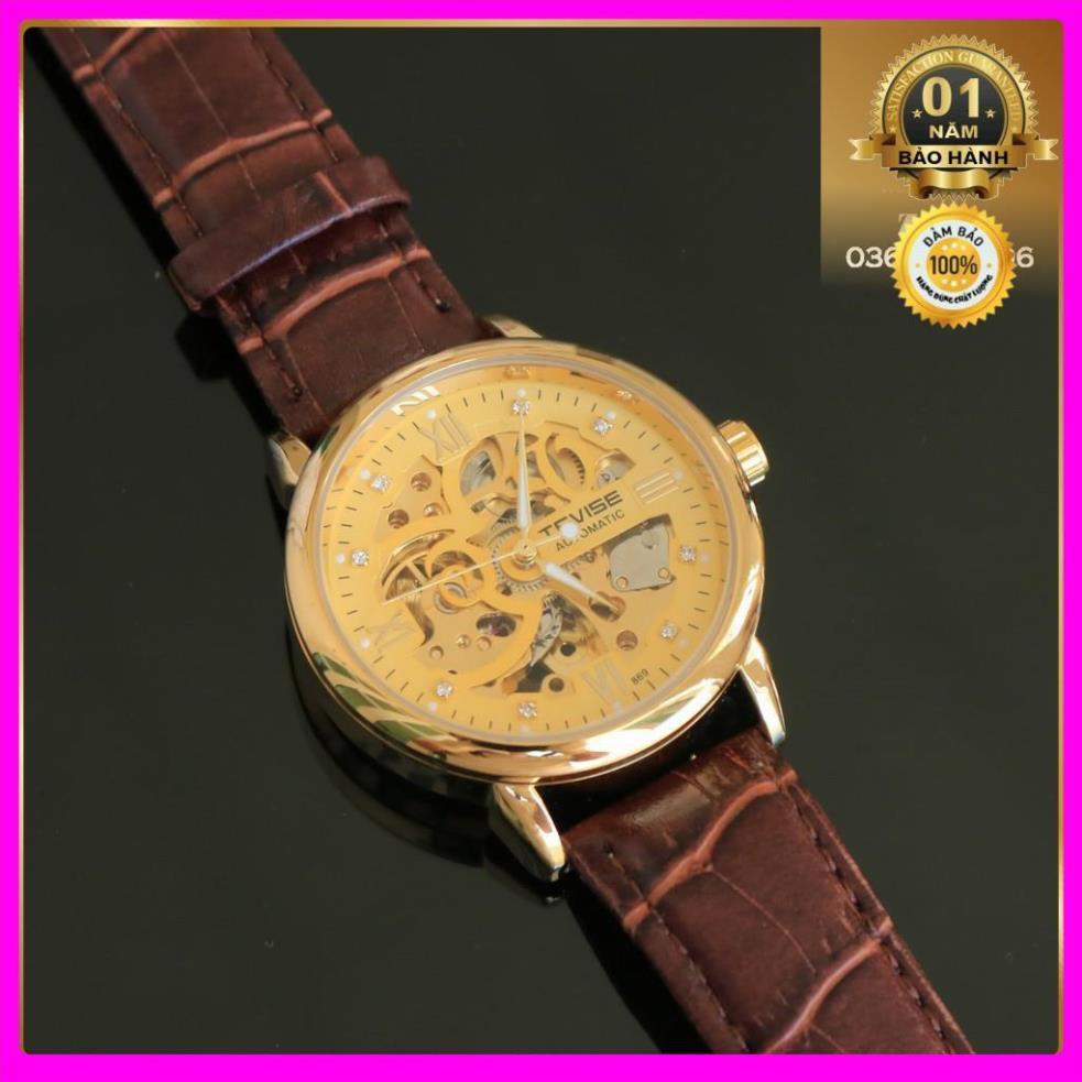 Đồng hồ cơ nam Tevise cơ lộ máy thiết kế thời trang trẻ trung, năng động, máy chạy cơ vĩnh viễn [ Đồng Hồ Cơ ]