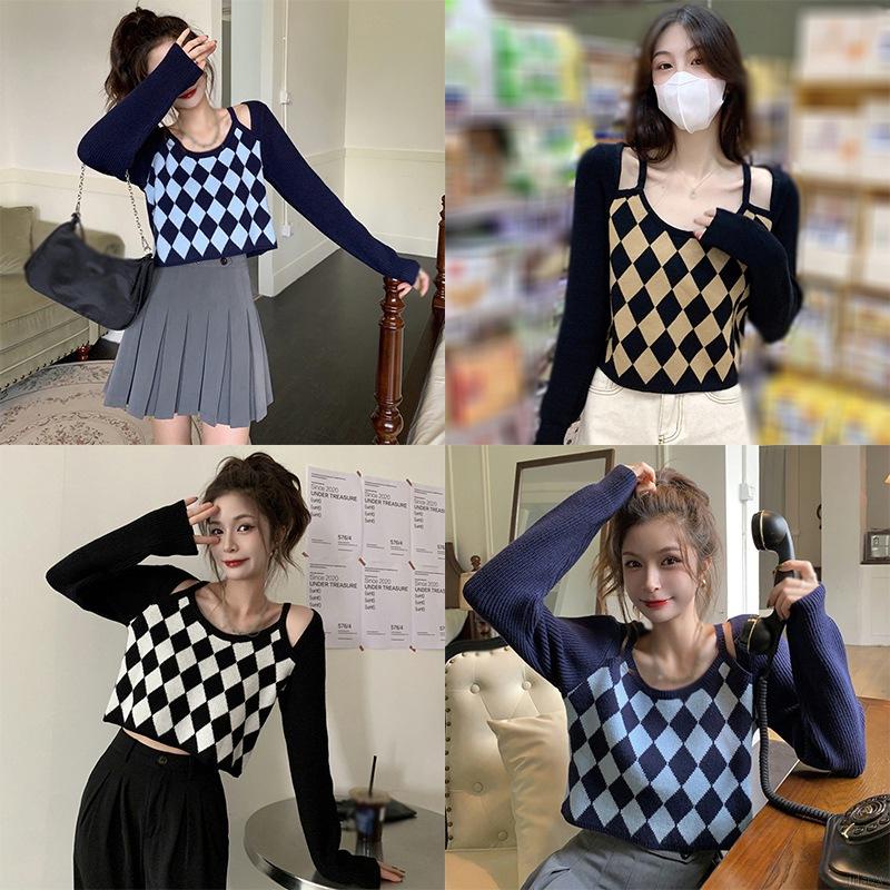 Áo len tay dài hở vai thời trang dành cho nữ