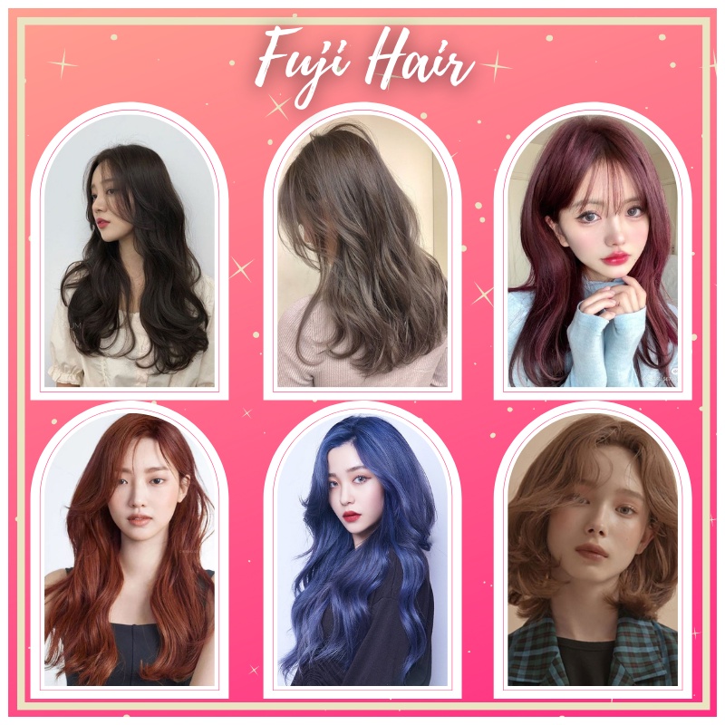 Màu nhuộm nhiều màu cần tẩy sáng với xanh khói và tím khói |FUJIHAIRCOLOR