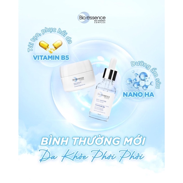 Combo dưỡng ẩm Bio-Water (Tinh chất Vitamin B5 30ml+ Kem dưỡng Moist in gel 50g)