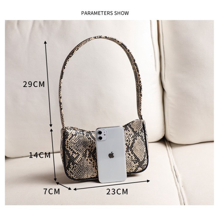 {Hot Trend} Túi kẹp nách vân da trăn quai tròn thời trang thanh lịch KN06 túi đeo vai | BigBuy360 - bigbuy360.vn