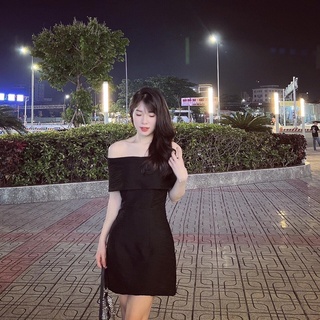 Váy len trễ vai