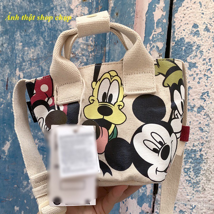 Túi Xách Nữ Họa Tiết Mickey Hàng Xuất Dư Xịn