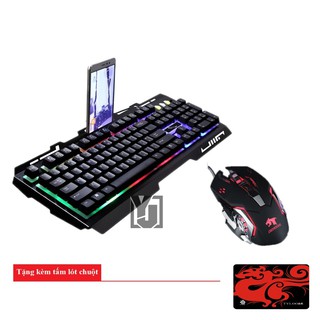 Combo bàn phím giả cơ g700 + chuột chuyên game x9 + tặng kèm tấm lót chuột